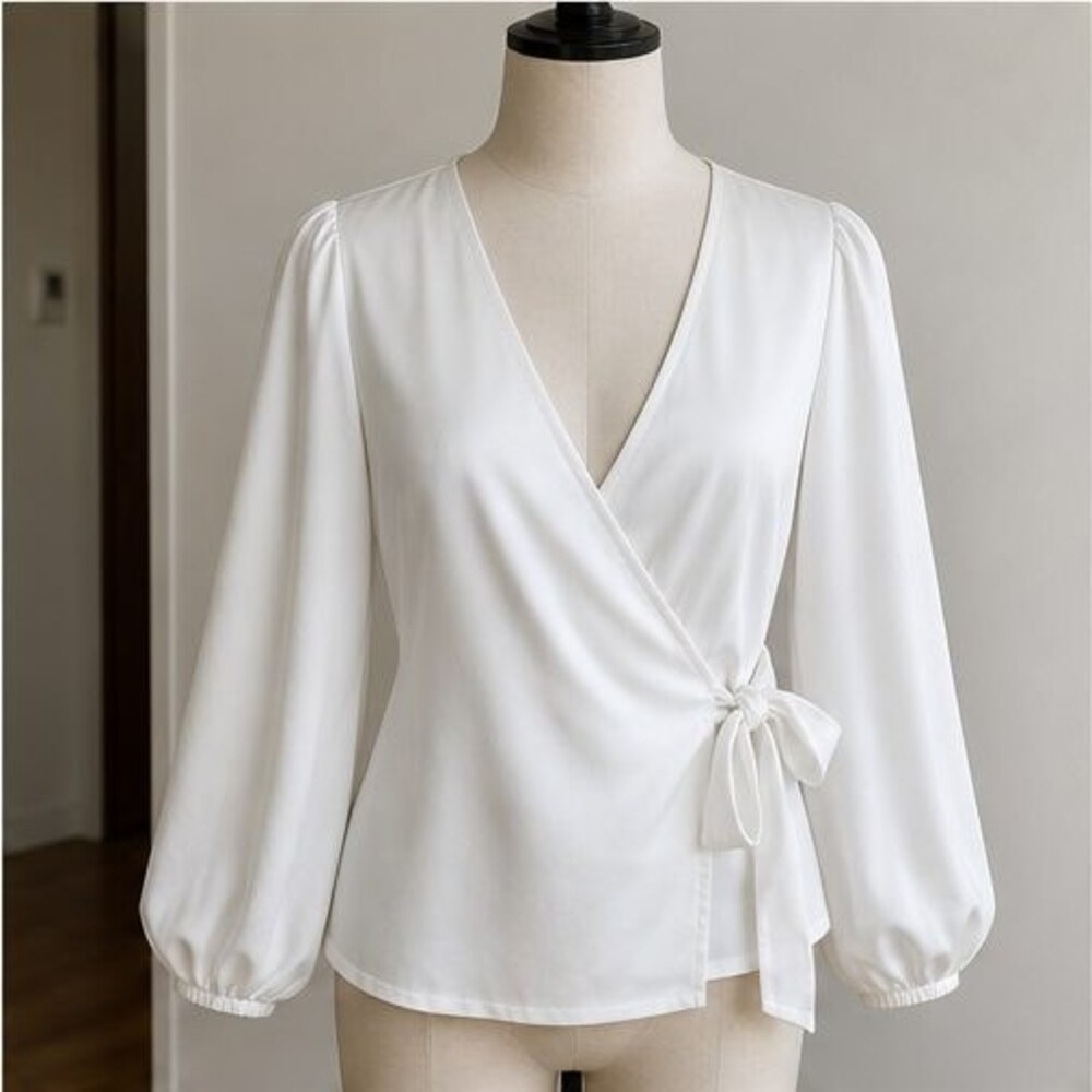 White Wrap Blouse